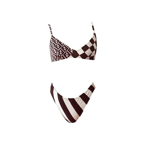 fendi checkered bikini